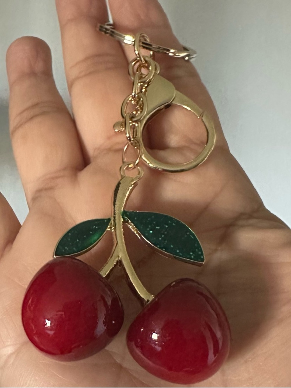 Cherry Keychain Charm